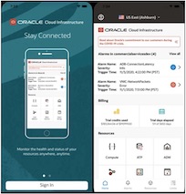 OCI 관리 모바일 앱(Mobile App)